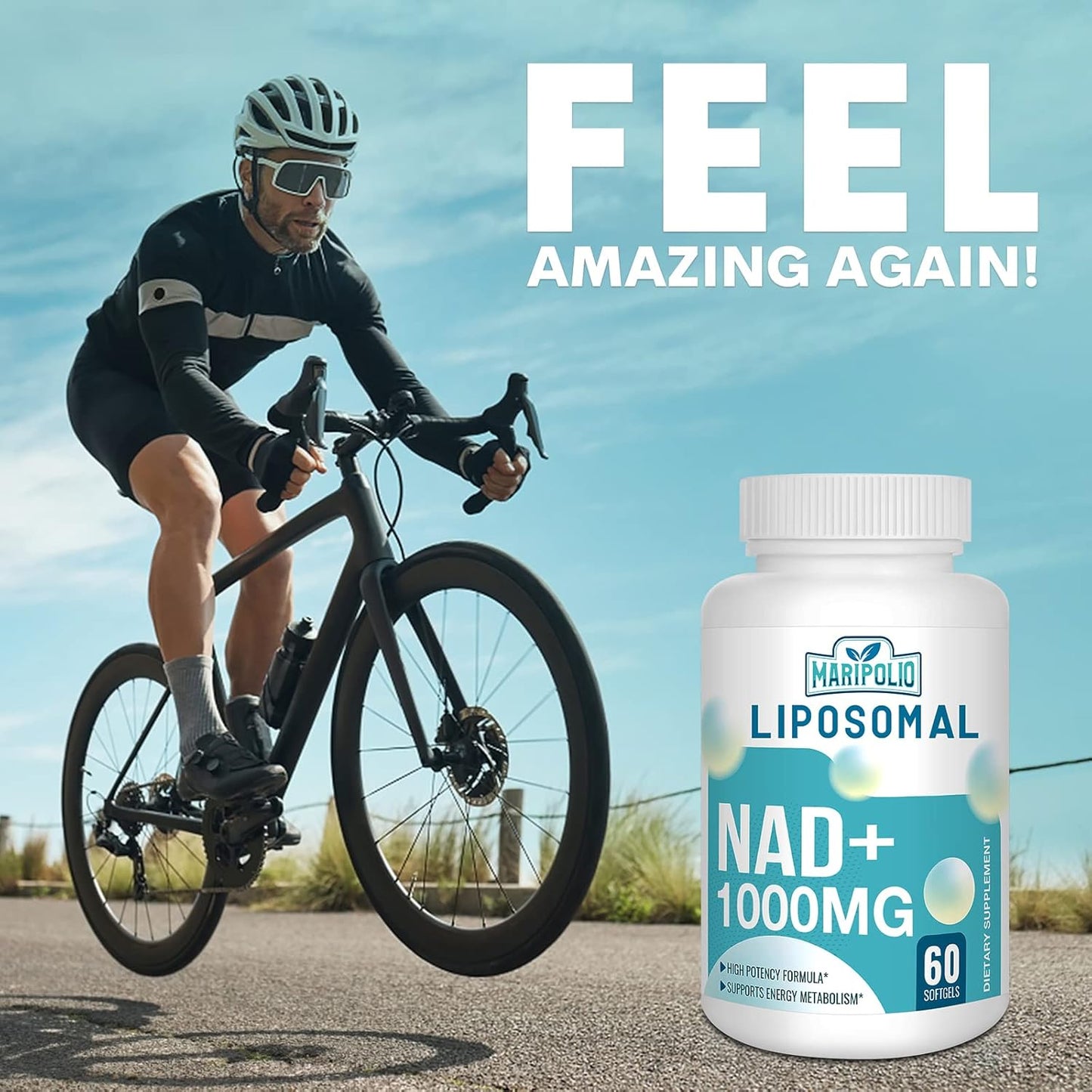Liposomal NAD+ Supplement 1000 mg - Energize Food Supplements Palestine