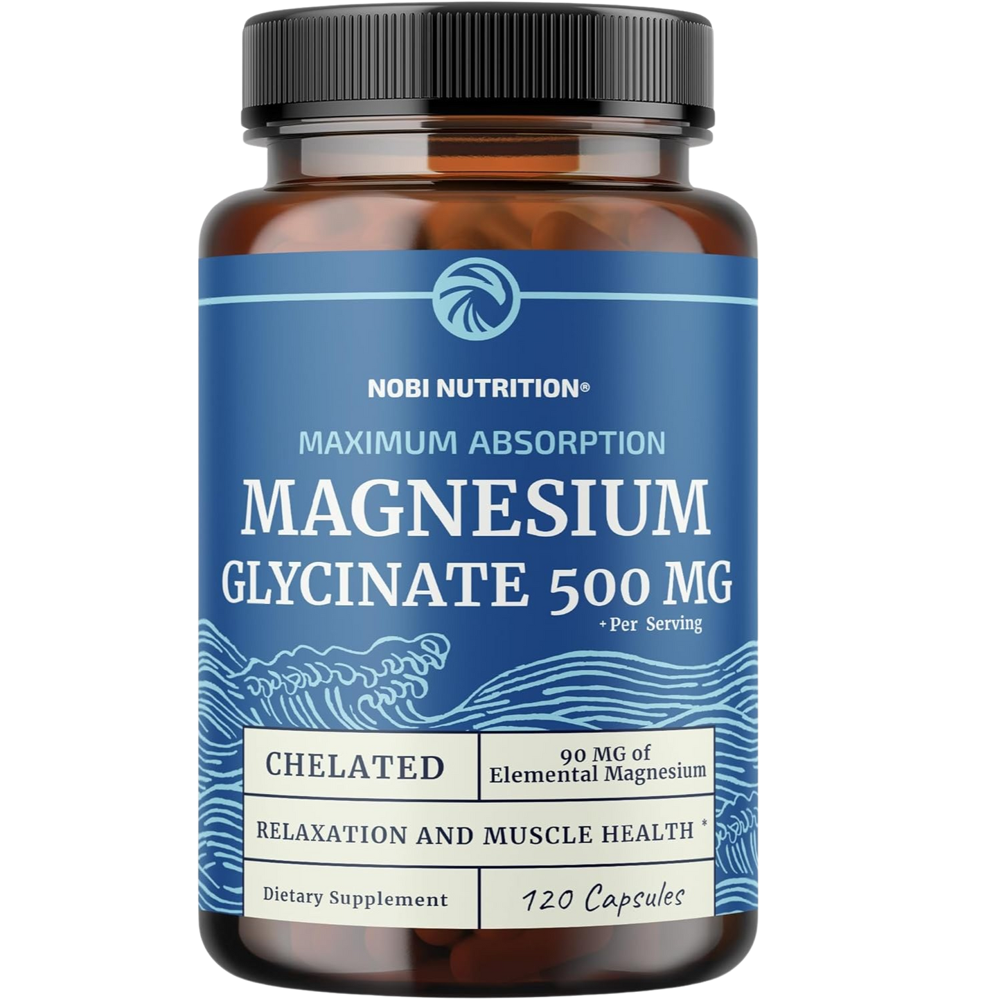Magnesium Glycinate 500 mg 120 Capsules - Energize Food Supplements Palestine