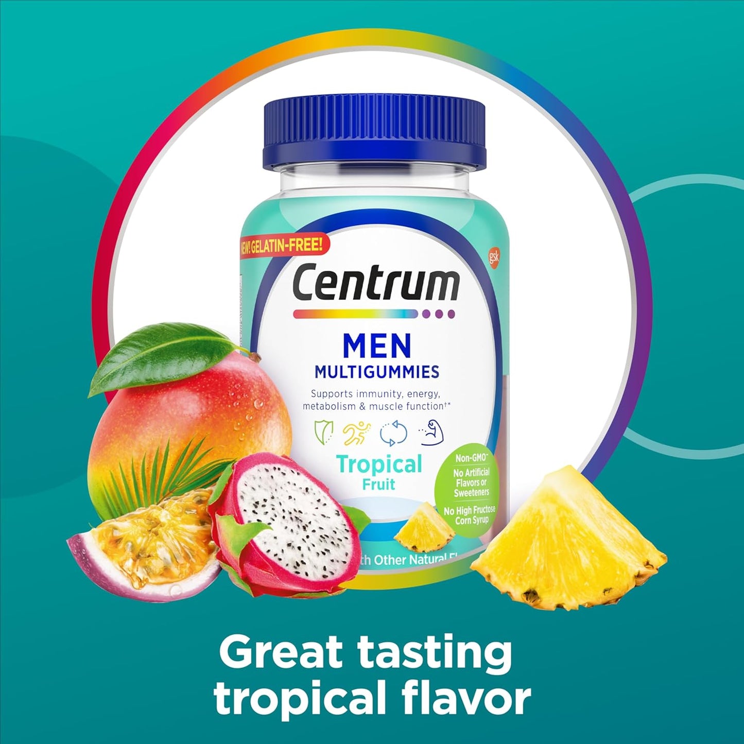 Centrum Men’s Multivitamin Gummies - Energize Food Supplements Palestine