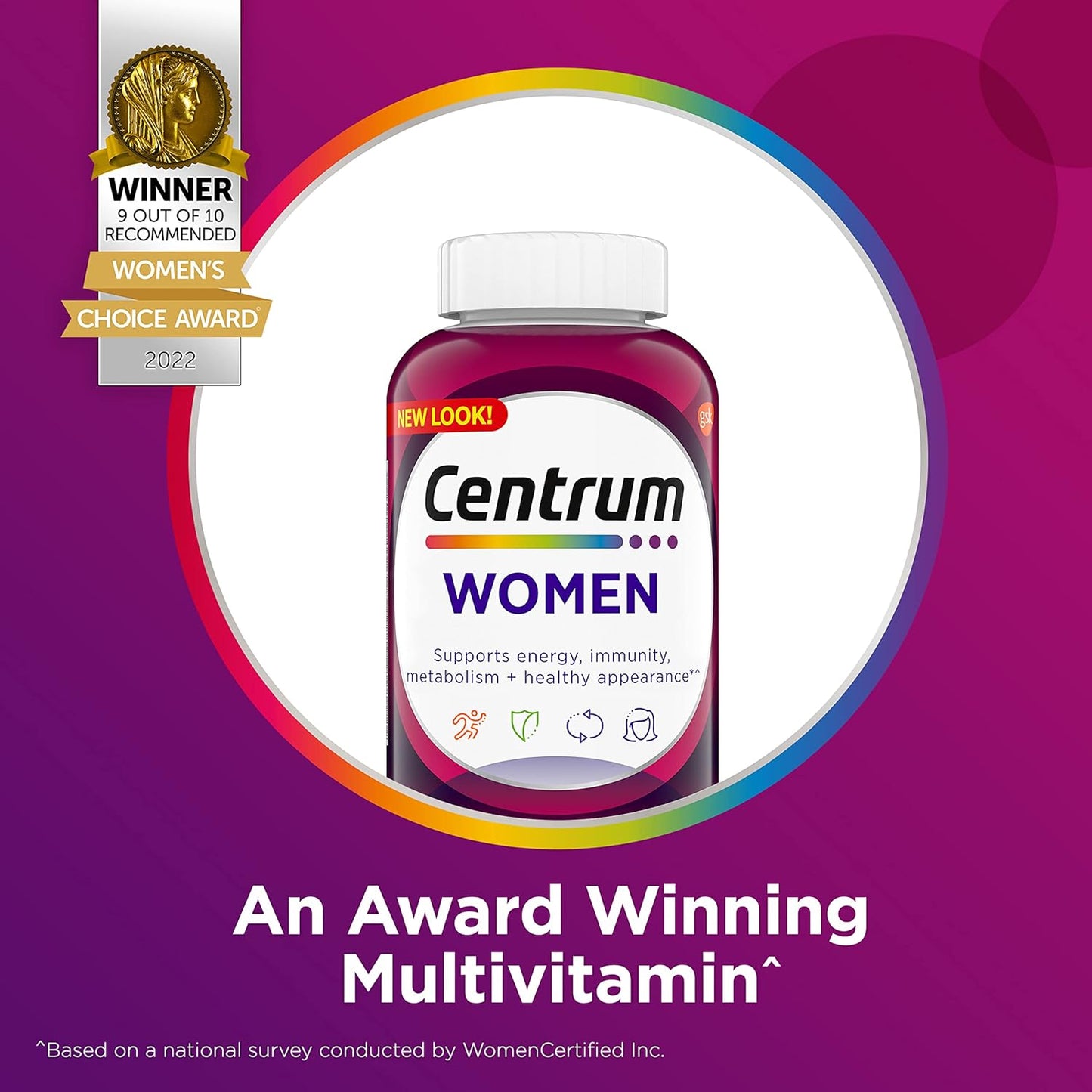 Centrum Multivitamin for Women, Multivitamin/Multimineral - Energize Food Supplements Palestine