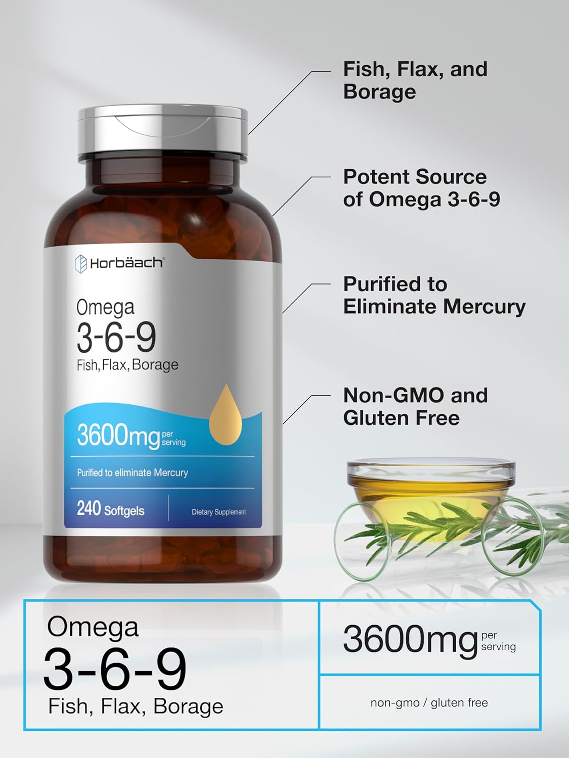 Horbäach Triple Omega 3-6-9 - Energize Food Supplements Palestine