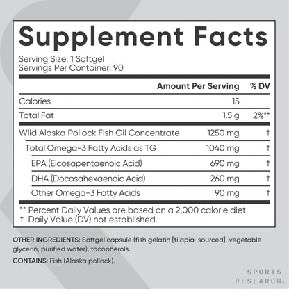 Triple Strength Omega 3 Fish Oil - Energize Food Supplements Palestine