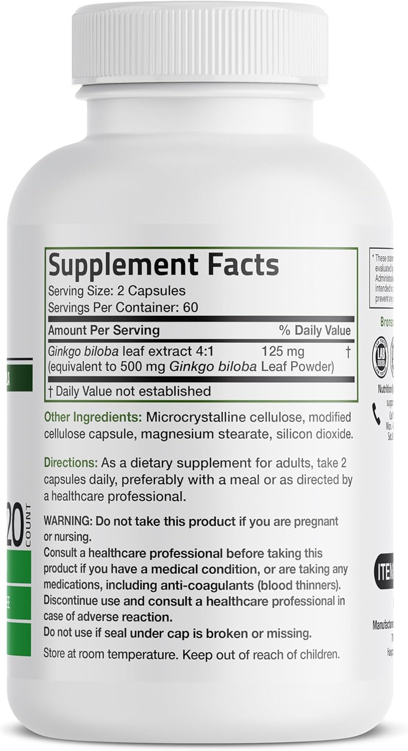Bronson Ginkgo Biloba Extra - Energize Food Supplements Palestine