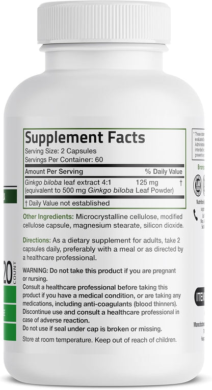 Bronson Ginkgo Biloba Extra - Energize Food Supplements Palestine