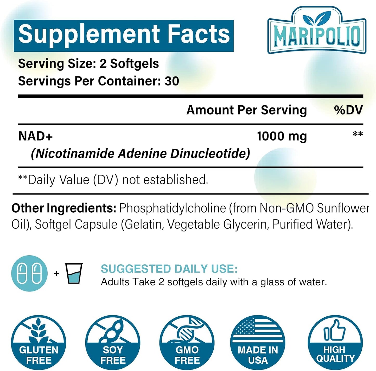 Liposomal NAD+ Supplement 1000 mg - Energize Food Supplements Palestine