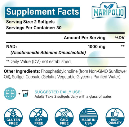 Liposomal NAD+ Supplement 1000 mg - Energize Food Supplements Palestine