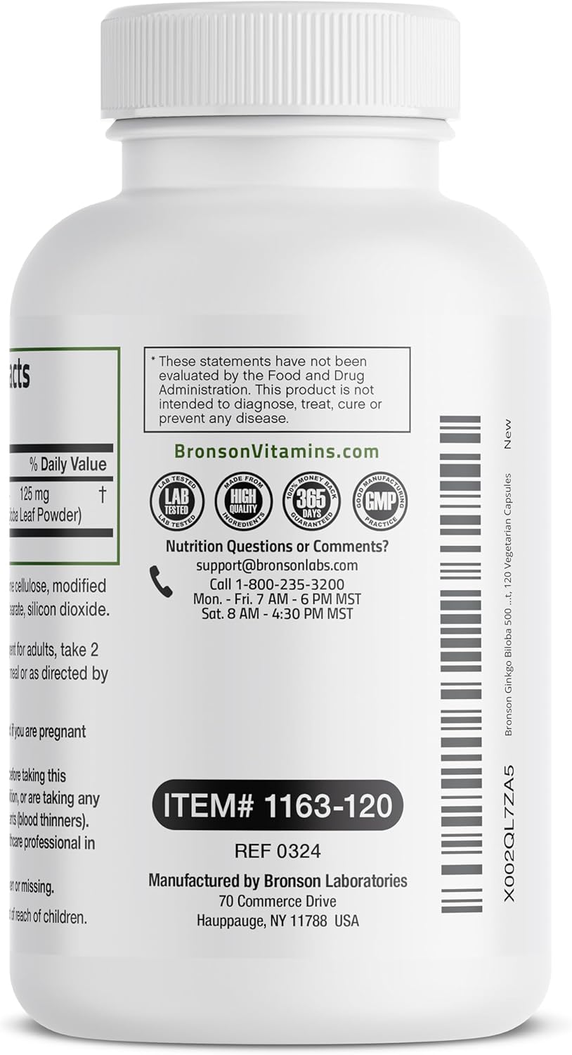 Bronson Ginkgo Biloba Extra - Energize Food Supplements Palestine