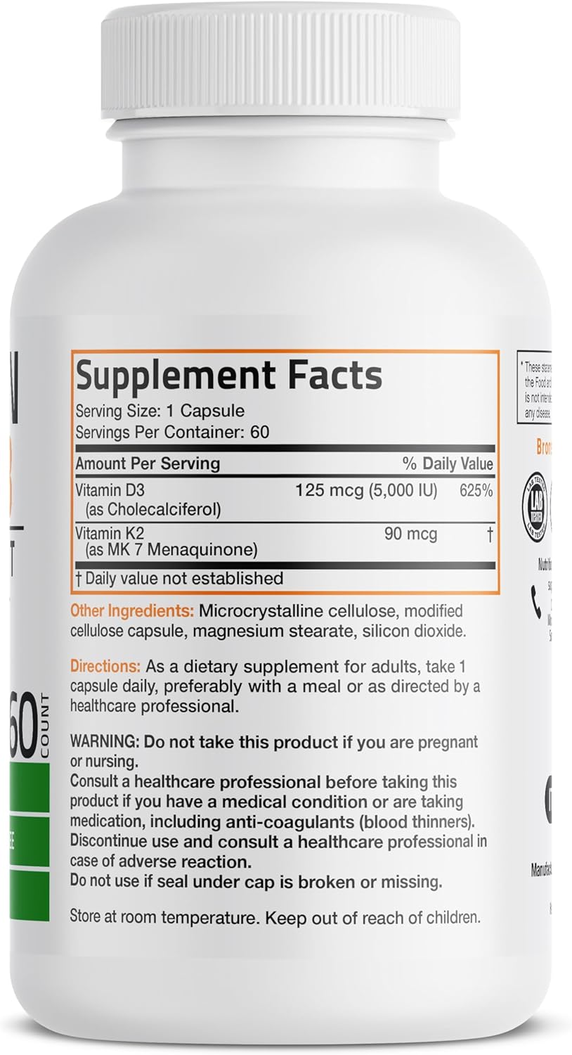 Vitamin K2 (MK7) with D3 - Energize Food Supplements Palestine