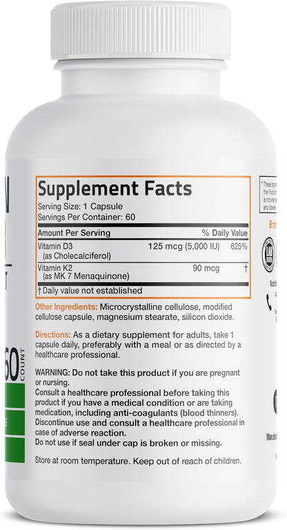 Vitamin K2 (MK7) with D3 - Energize Food Supplements Palestine