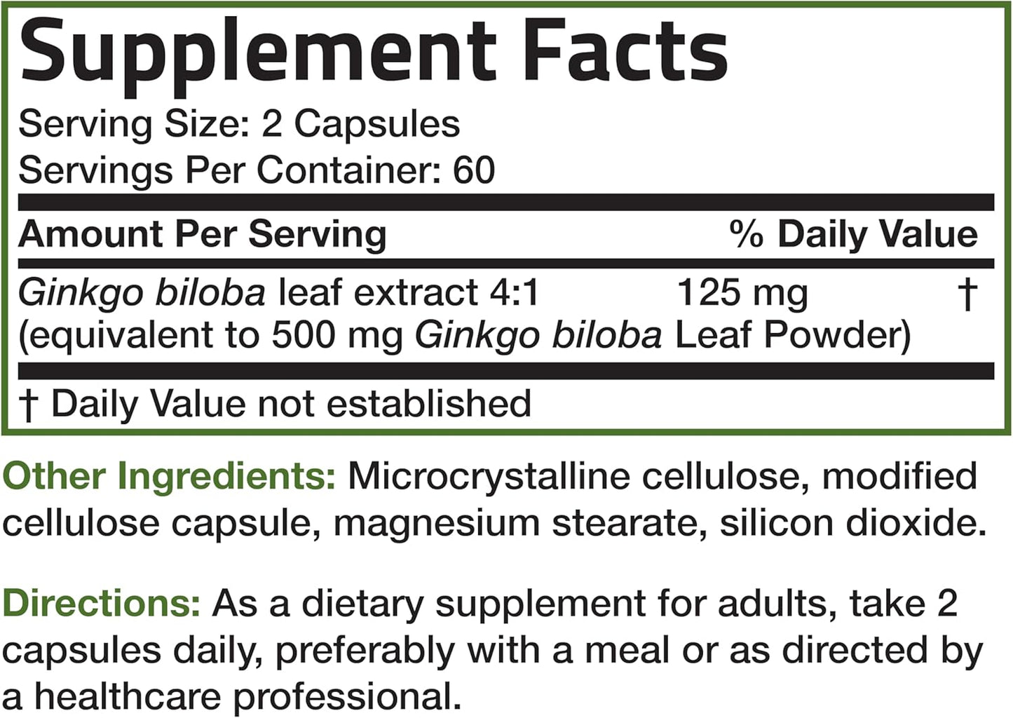 Bronson Ginkgo Biloba Extra - Energize Food Supplements Palestine