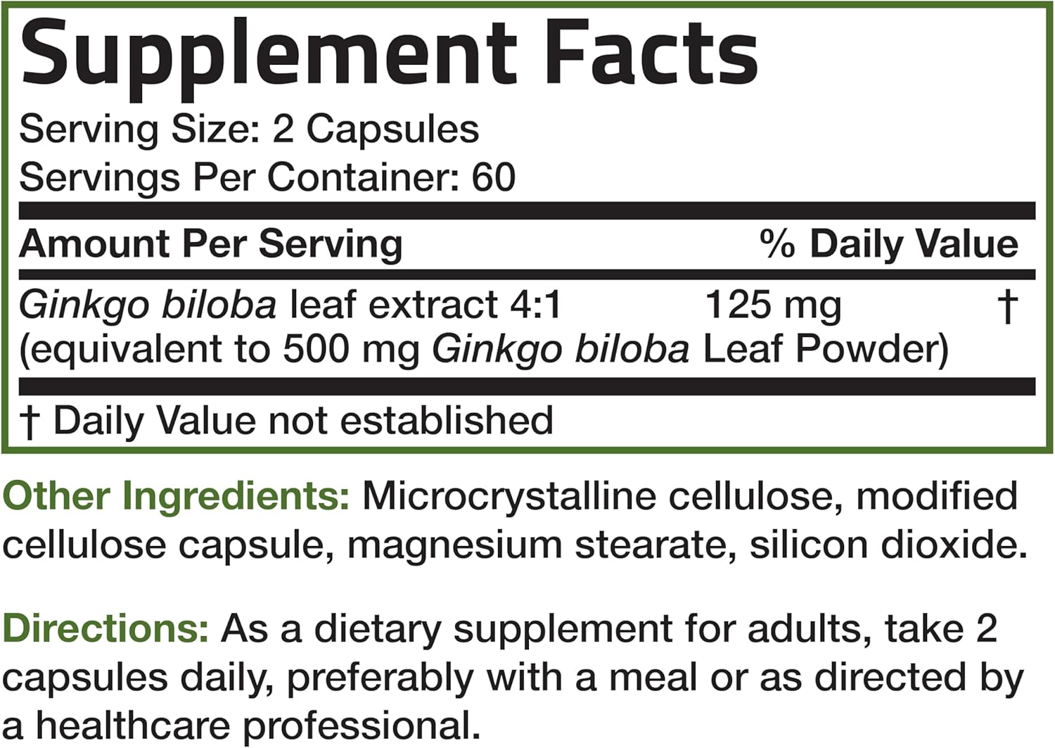 Bronson Ginkgo Biloba Extra - Energize Food Supplements Palestine
