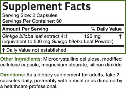 Bronson Ginkgo Biloba Extra - Energize Food Supplements Palestine