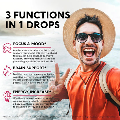 USDA Organic Vitamin B12 Sublingual Drops - Energize Food Supplements Palestine