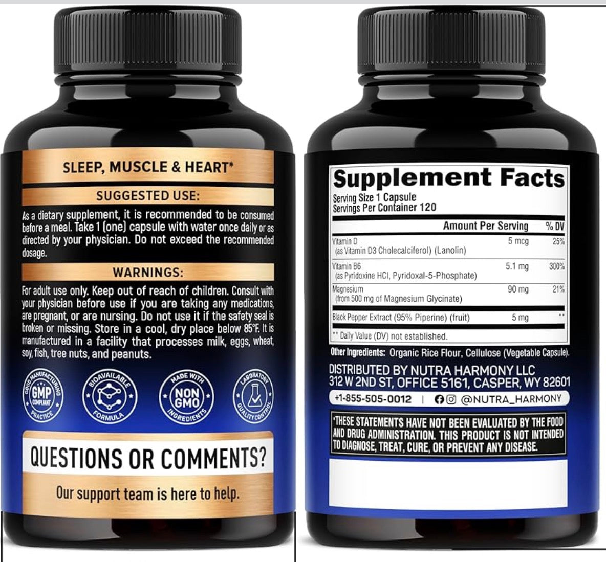 (Copy) Magnesium Glycinate 500 mg 120 Capsules - Energize Food Supplements Palestine
