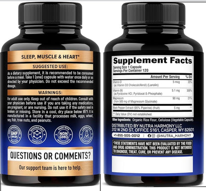 (Copy) Magnesium Glycinate 500 mg 120 Capsules - Energize Food Supplements Palestine