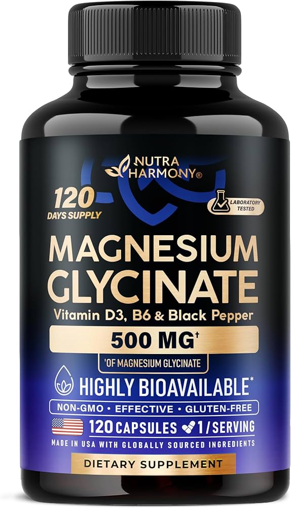 (Copy) Magnesium Glycinate 500 mg 120 Capsules - Energize Food Supplements Palestine