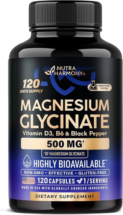 (Copy) Magnesium Glycinate 500 mg 120 Capsules - Energize Food Supplements Palestine