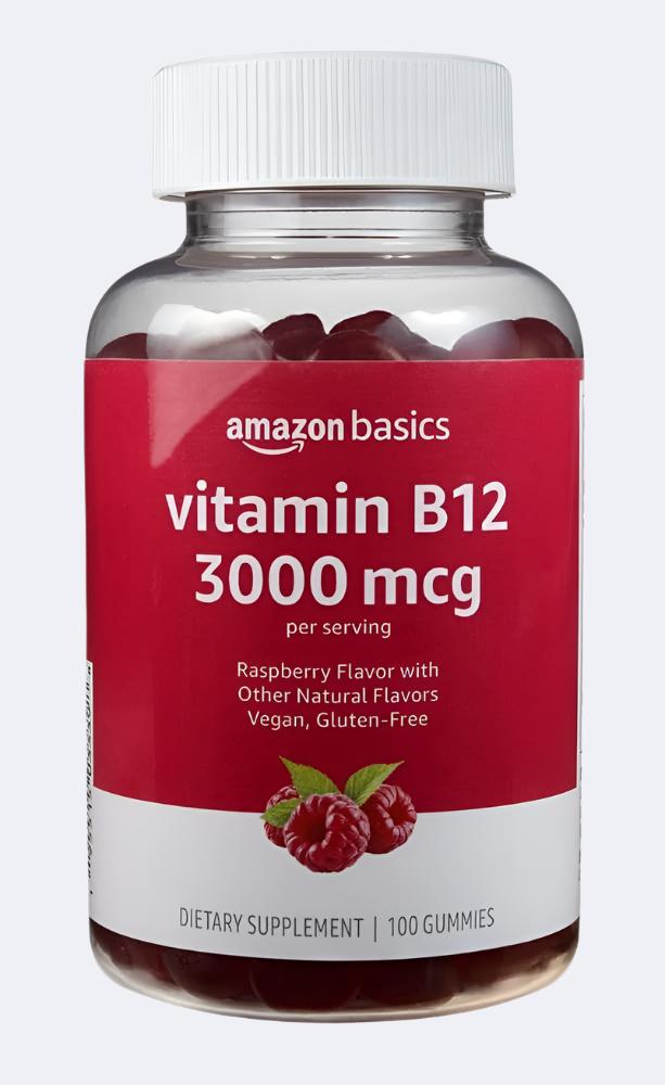 Amazon Basics Vitamin B12 3000 mcg Gummies - Energize Food Supplements Palestine