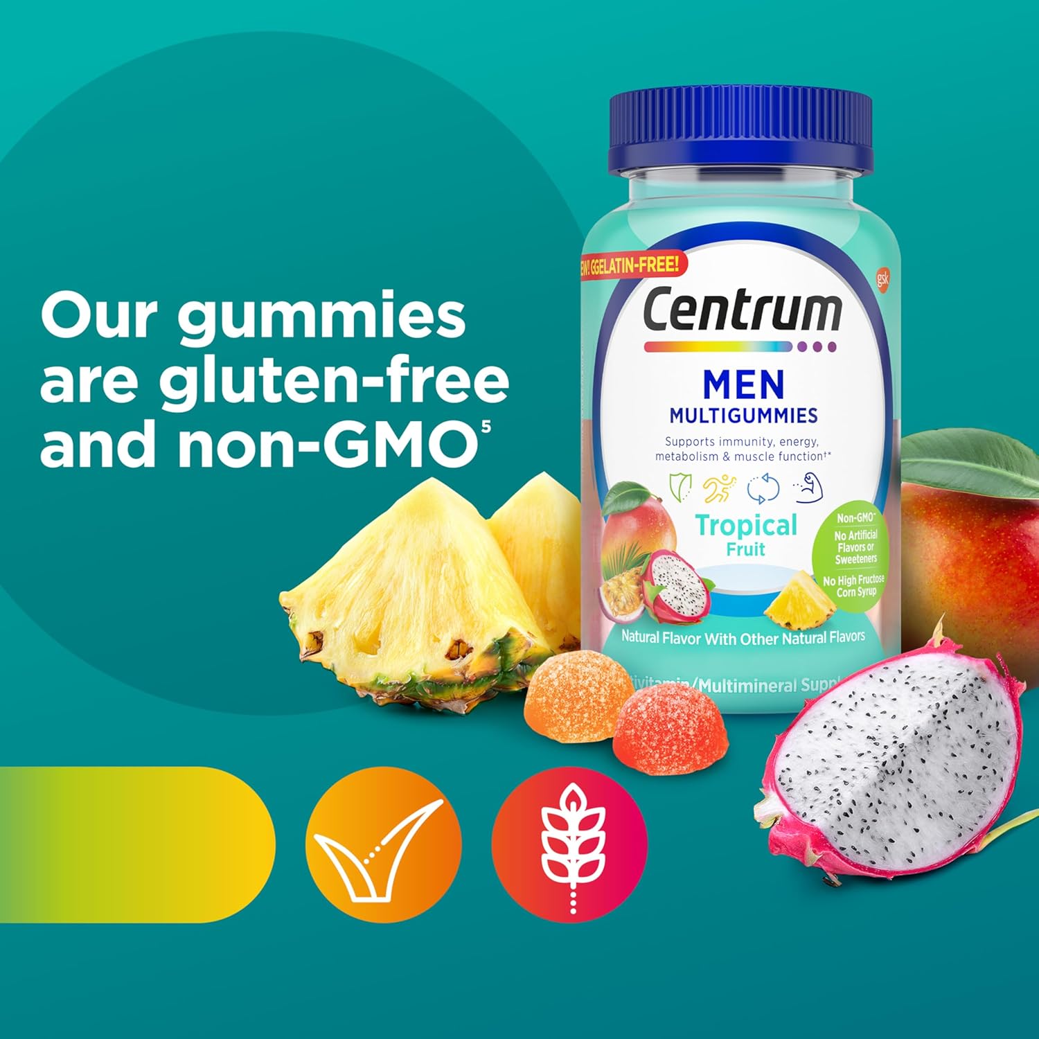 Centrum Men’s Multivitamin Gummies - Energize Food Supplements Palestine