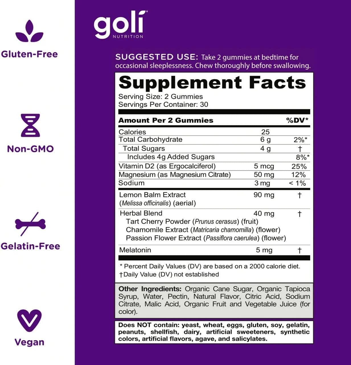 Goli Dreamy Sleep Gummy - 60 Count - Energize Food Supplements Palestine