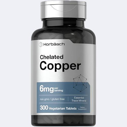 Horbäach Chelated Copper Supplement 6mg - Energize Food Supplements Palestine