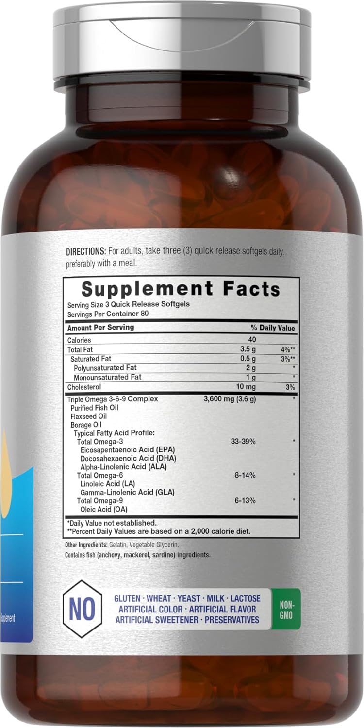 Horbäach Triple Omega 3-6-9 - Energize Food Supplements Palestine
