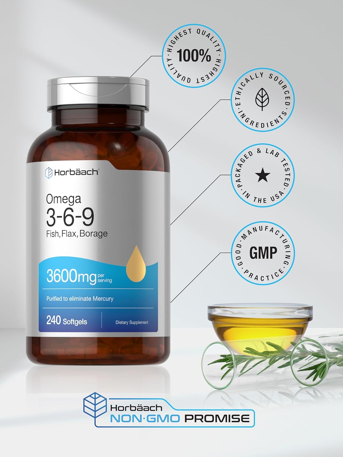Horbäach Triple Omega 3-6-9 - Energize Food Supplements Palestine